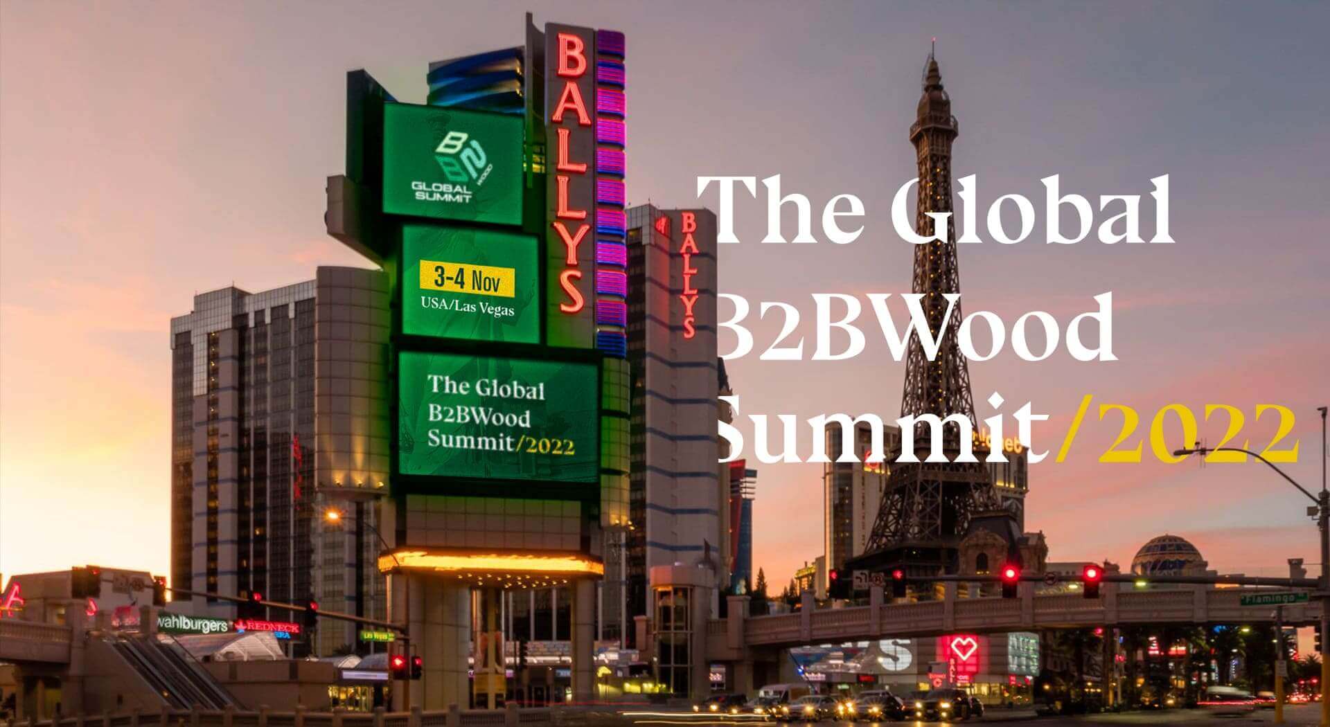 Wood summit ads on screen